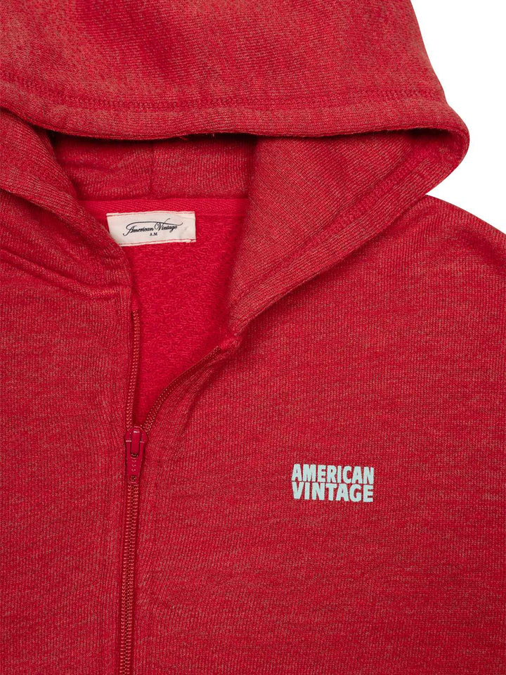 Sweatjacke mit Logo - Rot