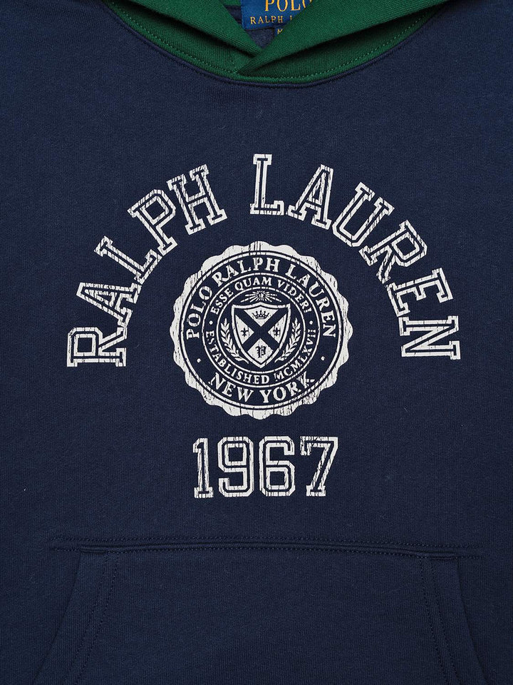 Kapuzen-Sweatshirt mit Logo - Navy