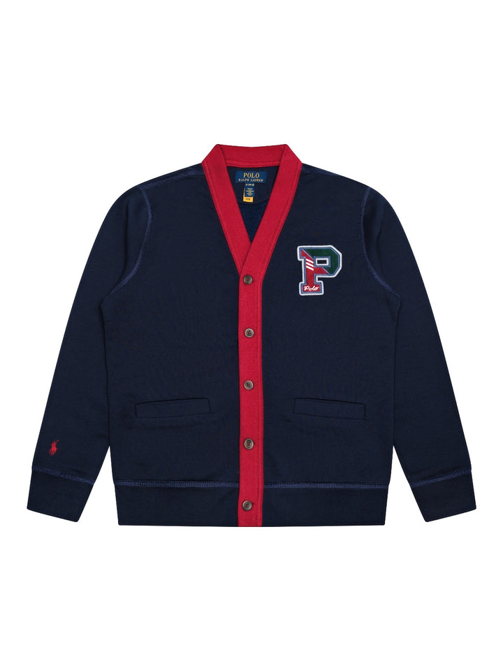 Polo-Sweatcardigan - Navy