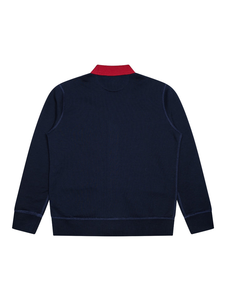 Polo-Sweatcardigan - Navy