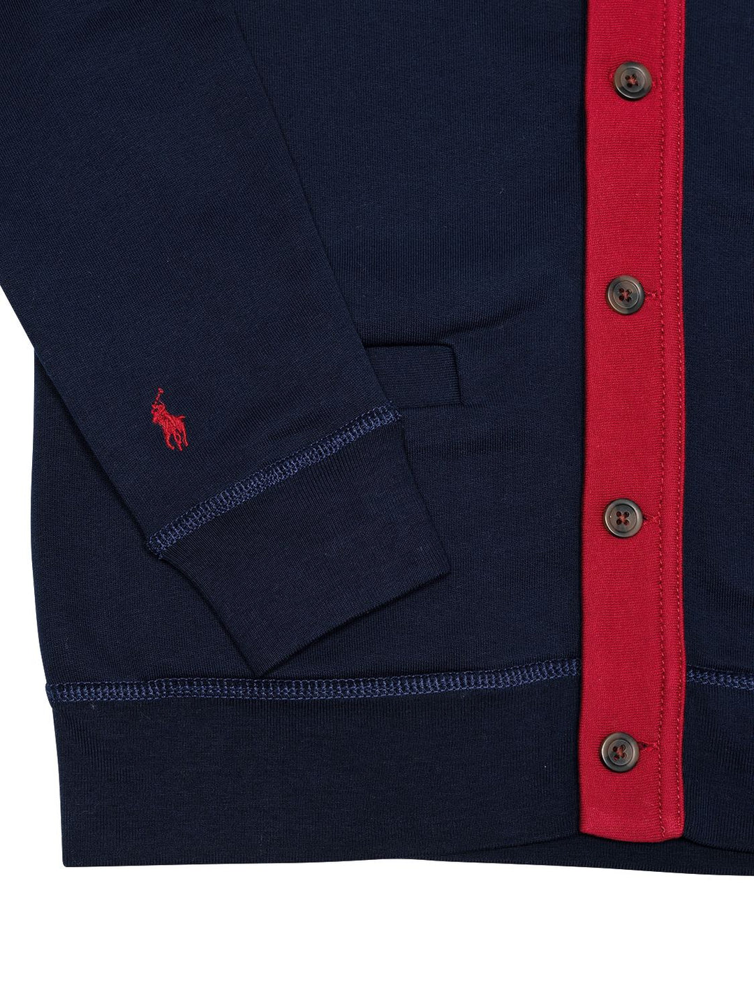 Polo-Sweatcardigan - Navy