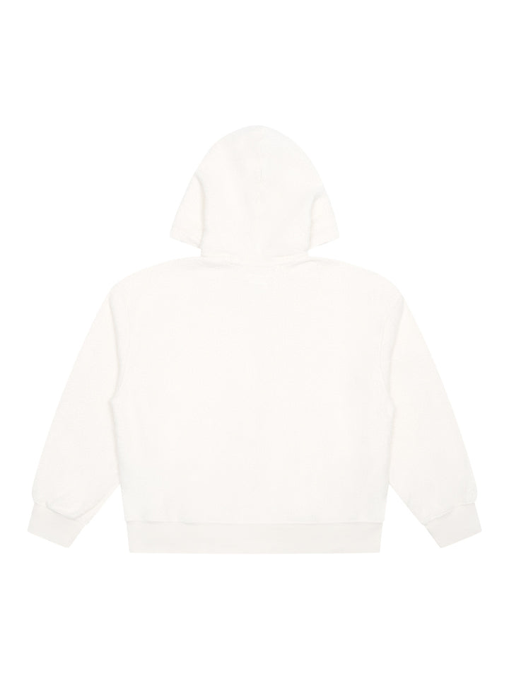 Bobypark Sweatjacke mit Bouclé-Effekt - Creme