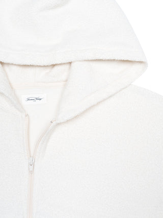 Bobypark Sweatjacke mit Bouclé-Effekt - Creme