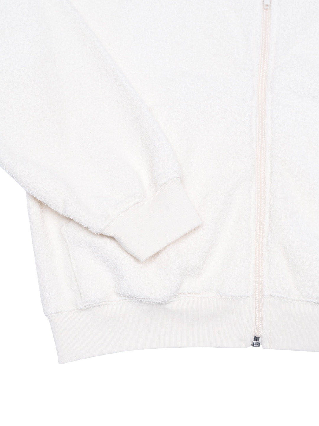 Bobypark Sweatjacke mit Bouclé-Effekt - Creme