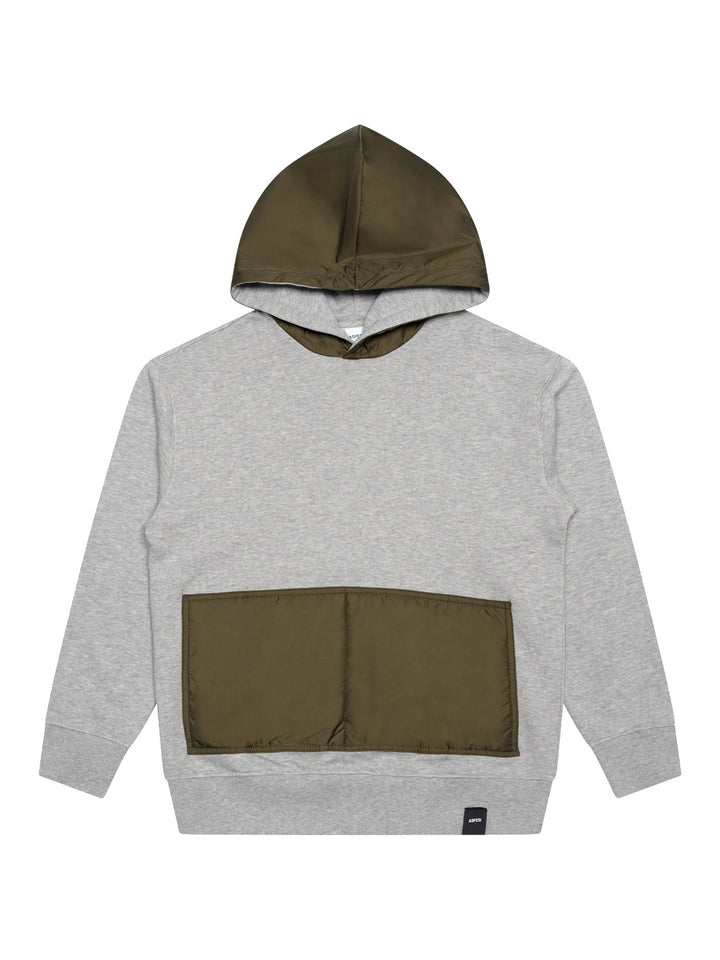 Hoodie mit Kängurutasche - Grau