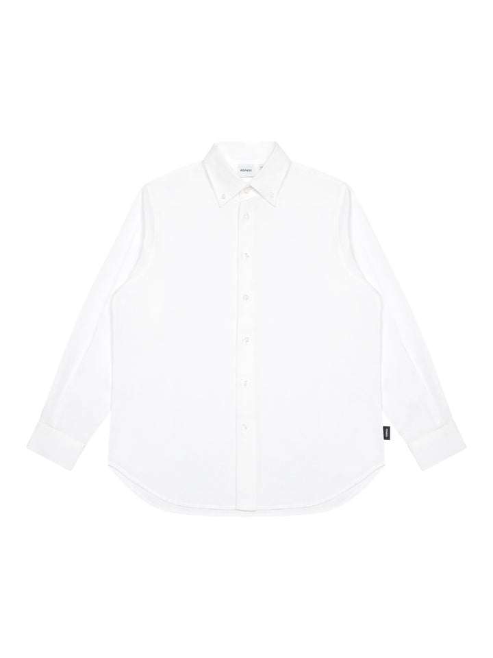 Hemd mit Button-Down-Kragen - Weiß