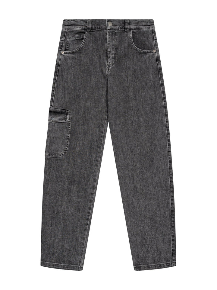 Jeans mit geradem Bein - Grau