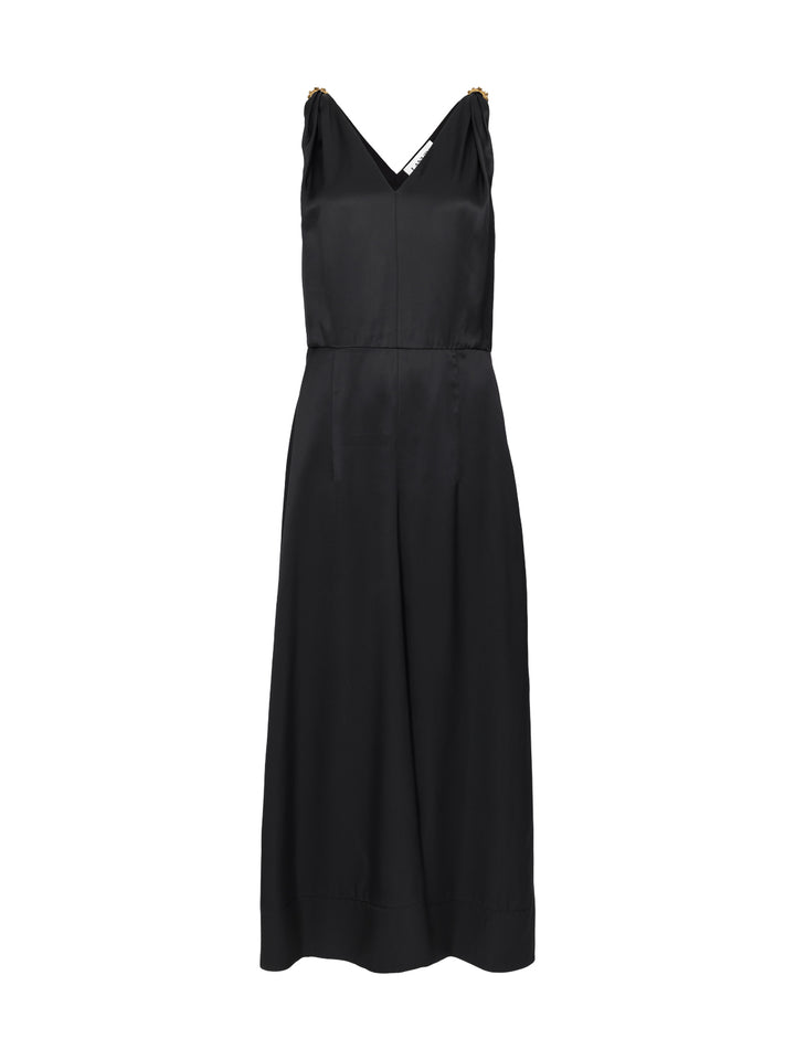 V Neck Midi Dress