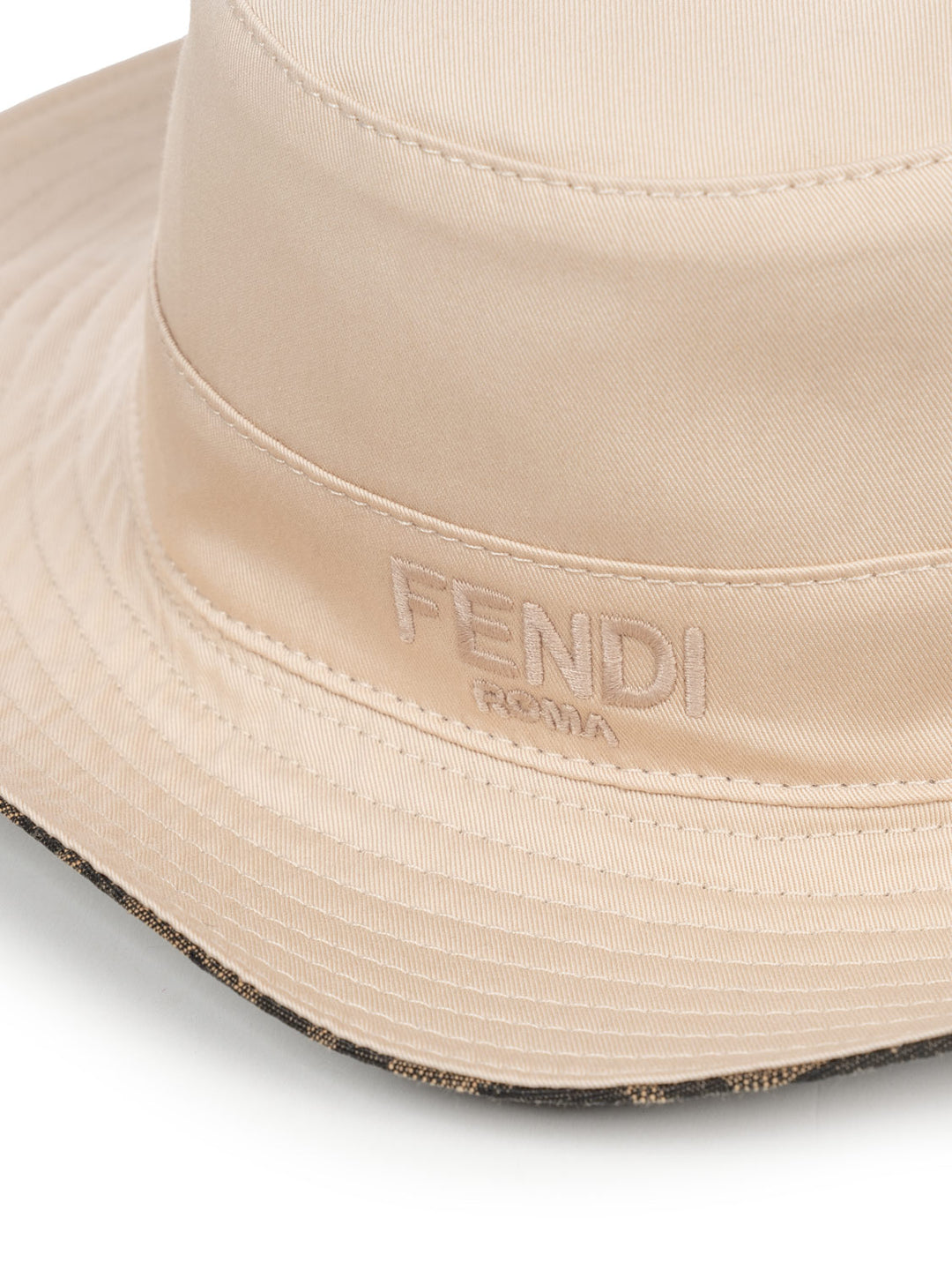 Wendbarer Sonnenhut mit Logo - Beige/Braun