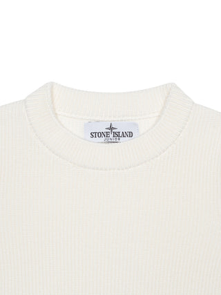 Gerippter Pullover - Weiß