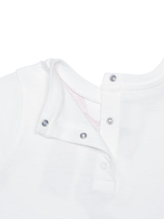 T-Shirt mit Schleifen-Motiv - Weiß