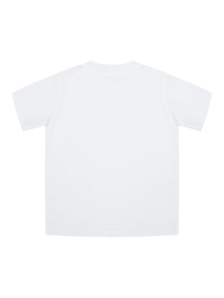 T-Shirt mit Logo-Stickerei - Weiß