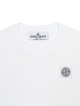 T-Shirt mit Logo-Patch - Weiß