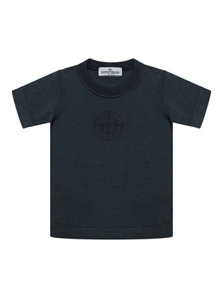 T-Shirt mit gesticktem Logo - Anthrazit