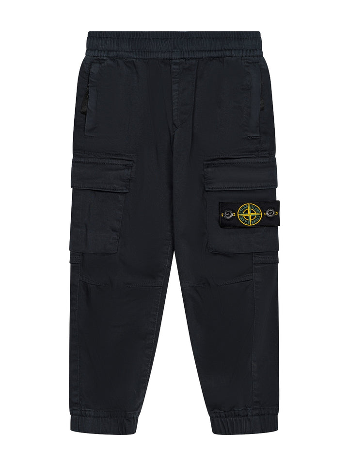 Cargohose mit Logo-Patch - Schwarz