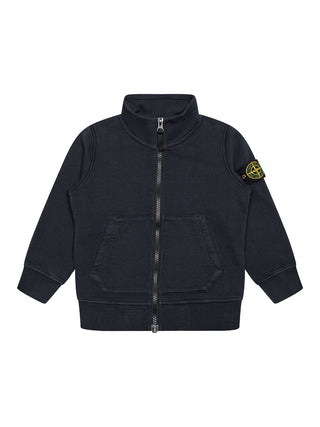 Sweatjacke mit Logo-Patch - Schwarz