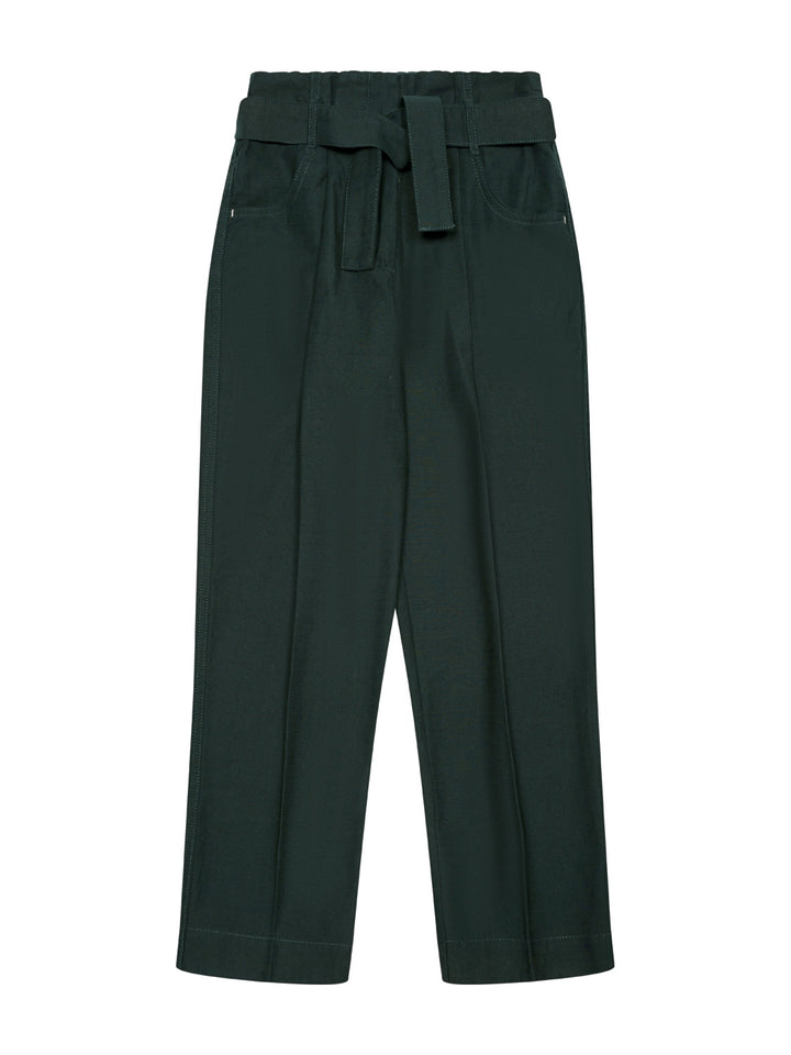 Paperbag Tapered Hose - Dunkelgrün