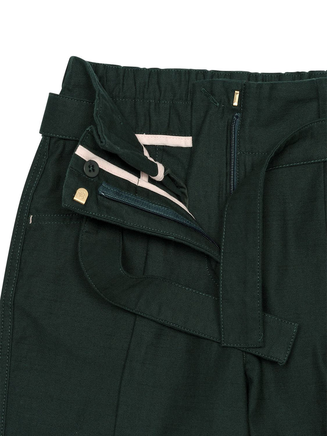 Paperbag Tapered Hose - Dunkelgrün