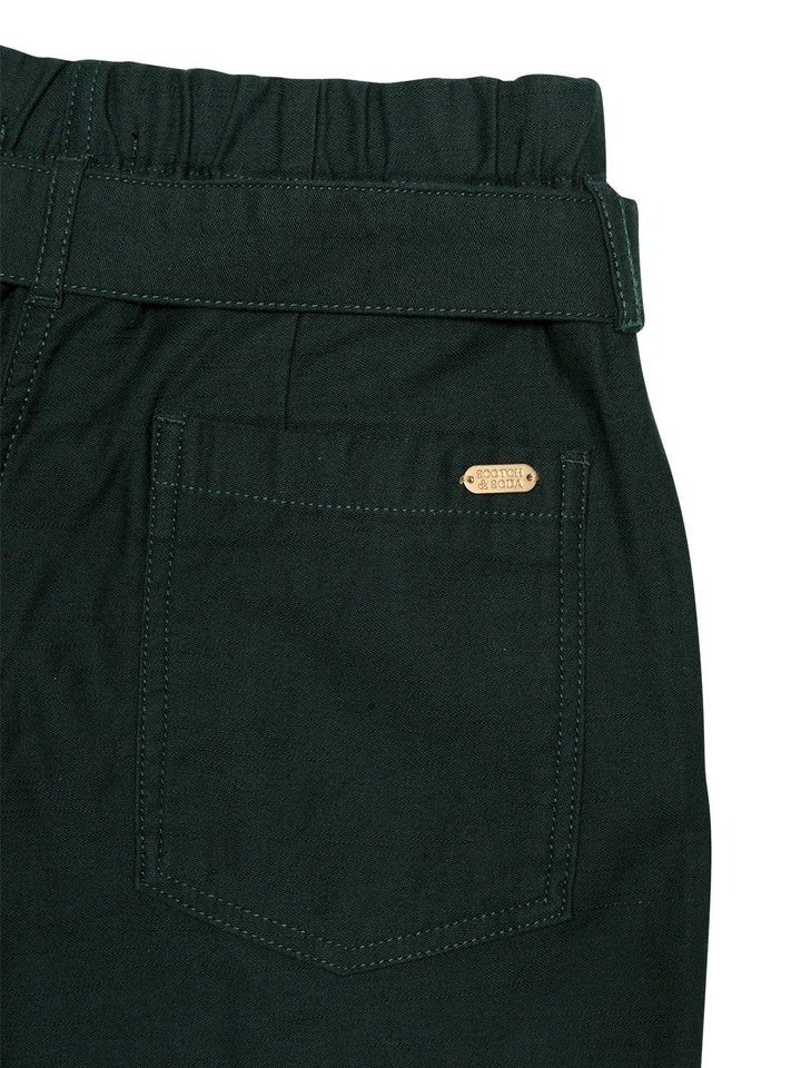 Paperbag Tapered Hose - Dunkelgrün