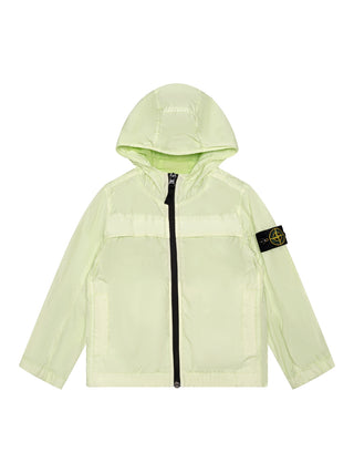 Jacke mit Kapuze und Logo - Hellgrün