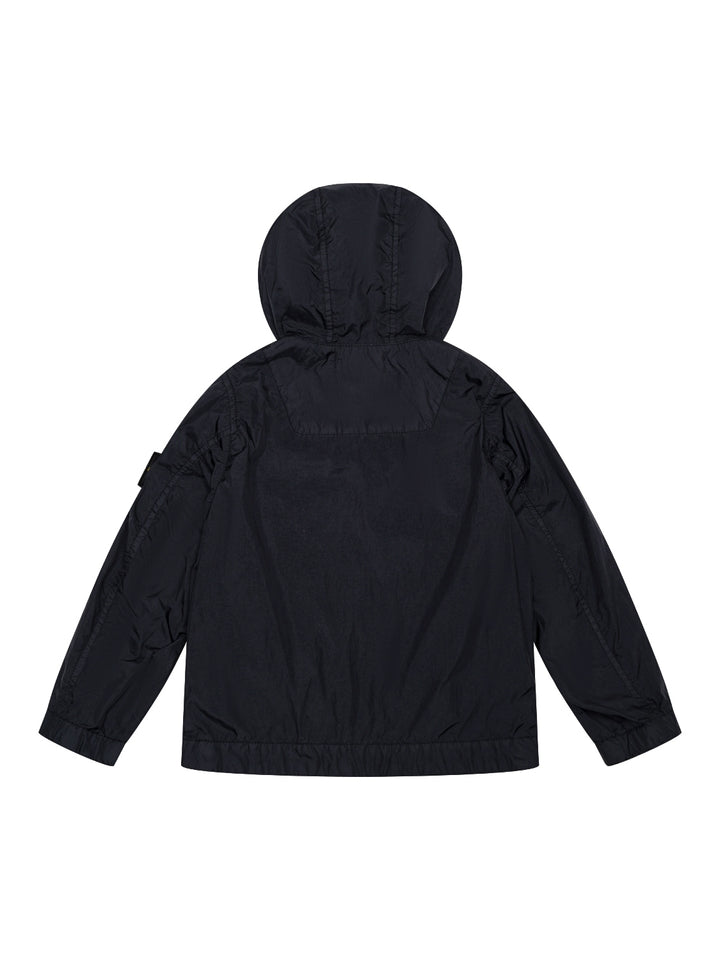 Jacke mit Kapuze und Logo - Navy