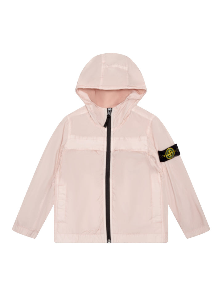 Jacke mit Kapuze und Logo - Rosé