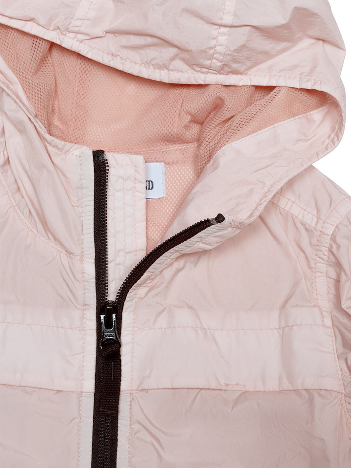 Jacke mit Kapuze und Logo - Rosé