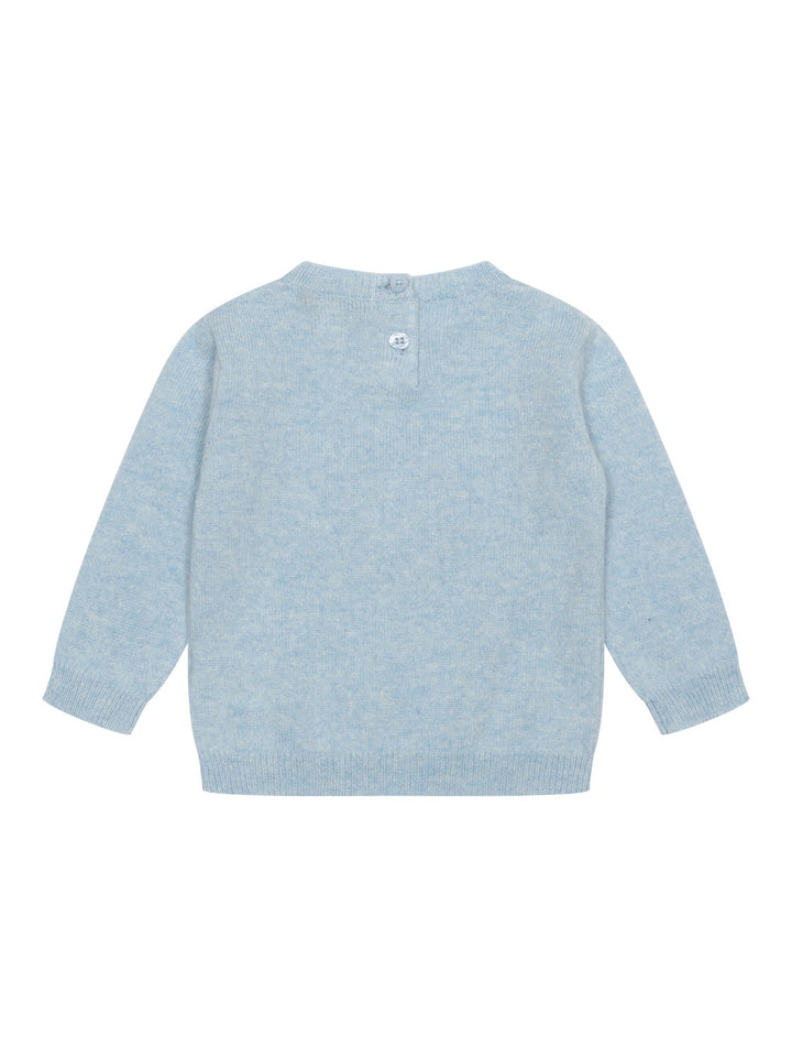 Kaschmirpullover Smiley - Hellblau