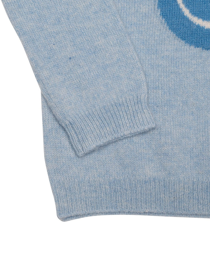 Kaschmirpullover Smiley - Hellblau