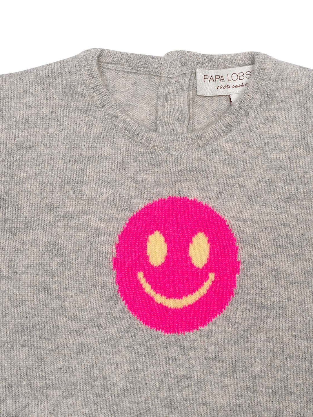 Pullover Smile - Hellgrau/Pink