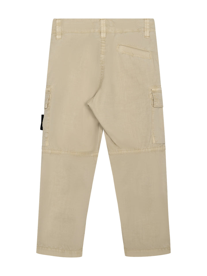 Cargohose mit Logo-Patch - Beige