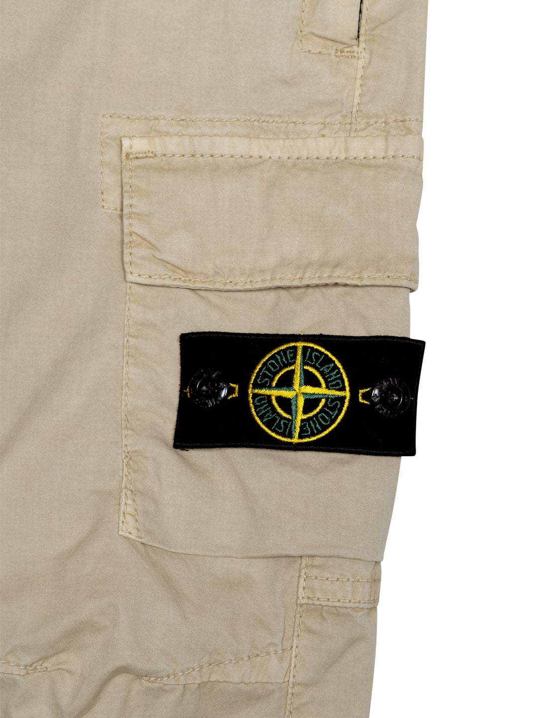 Cargohose mit Logo-Patch - Beige