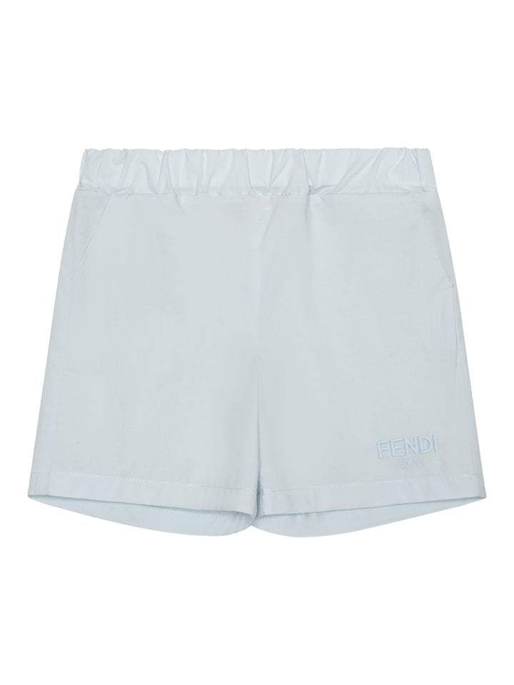 Shorts aus Baumwolle - Hellblau