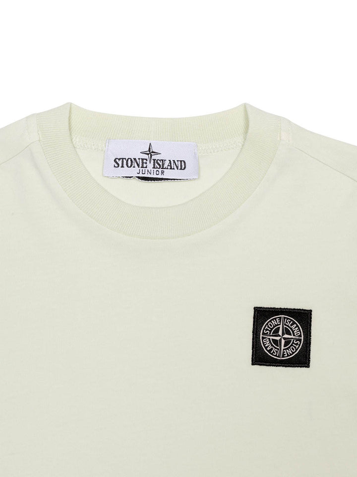 T-Shirt mit Logo-Patch - Hellgrün