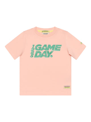 Regular-fit T-Shirt mit Tennis-Motiv - Rosa