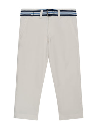 Bedford Chinohose mit Gürtel - Weiß