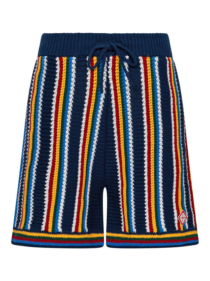 Getreifte Häkelshorts