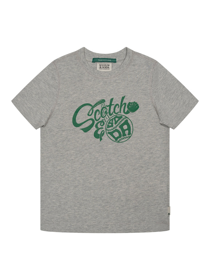 Regular-fit T-Shirt mit Baseball-Print - Grau