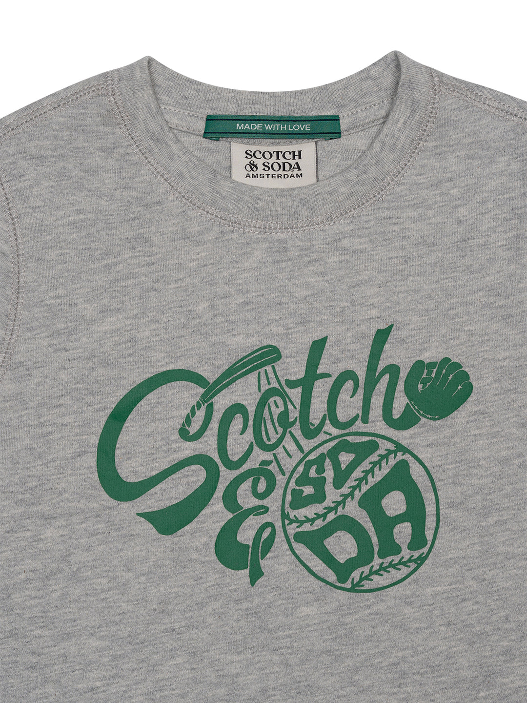 Regular-fit T-Shirt mit Baseball-Print - Grau