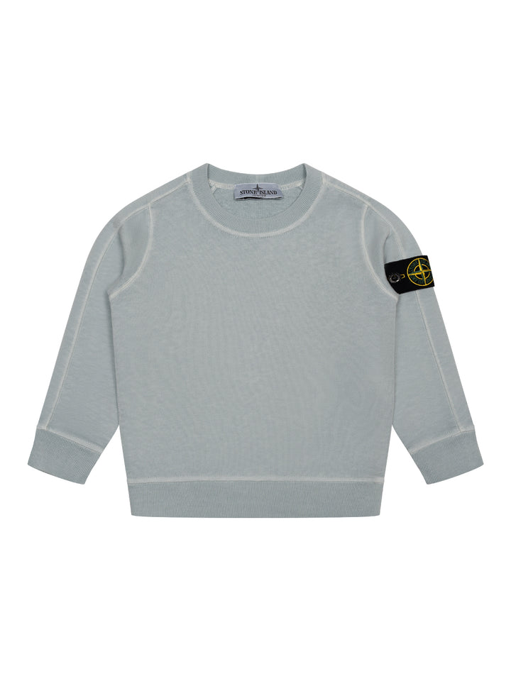 Sweatshirt mit Logo-Patch und Ziernähten - Grau