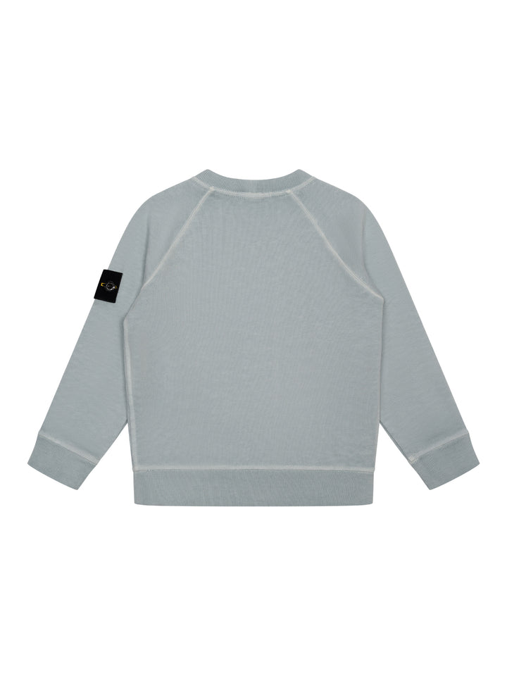 Sweatshirt mit Logo-Patch und Ziernähten - Grau