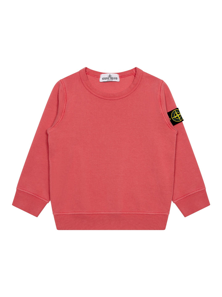 Sweatshirt mit Logo-Patch - Rot