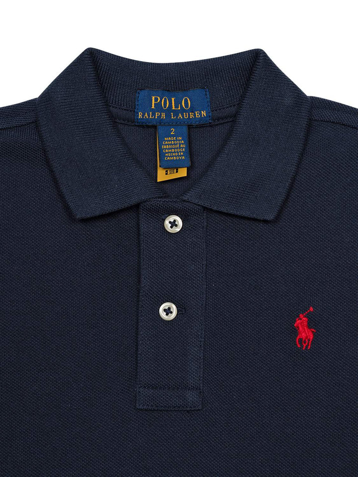 Poloshirt mit Logo-Stickerei - Navy