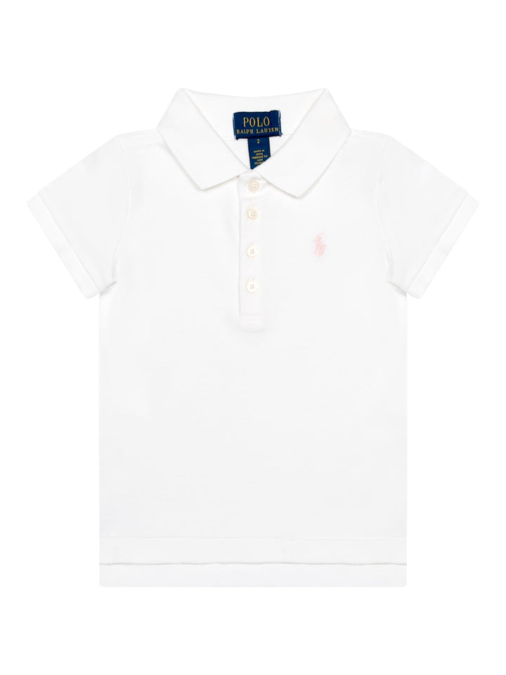 Poloshirt mit Logo-Stickerei - Weiß