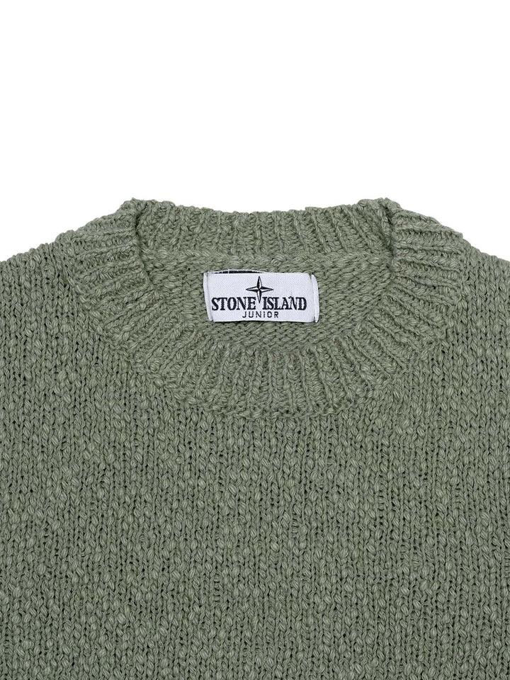 Strickpullover aus strukturierter Baumwolle - Khaki