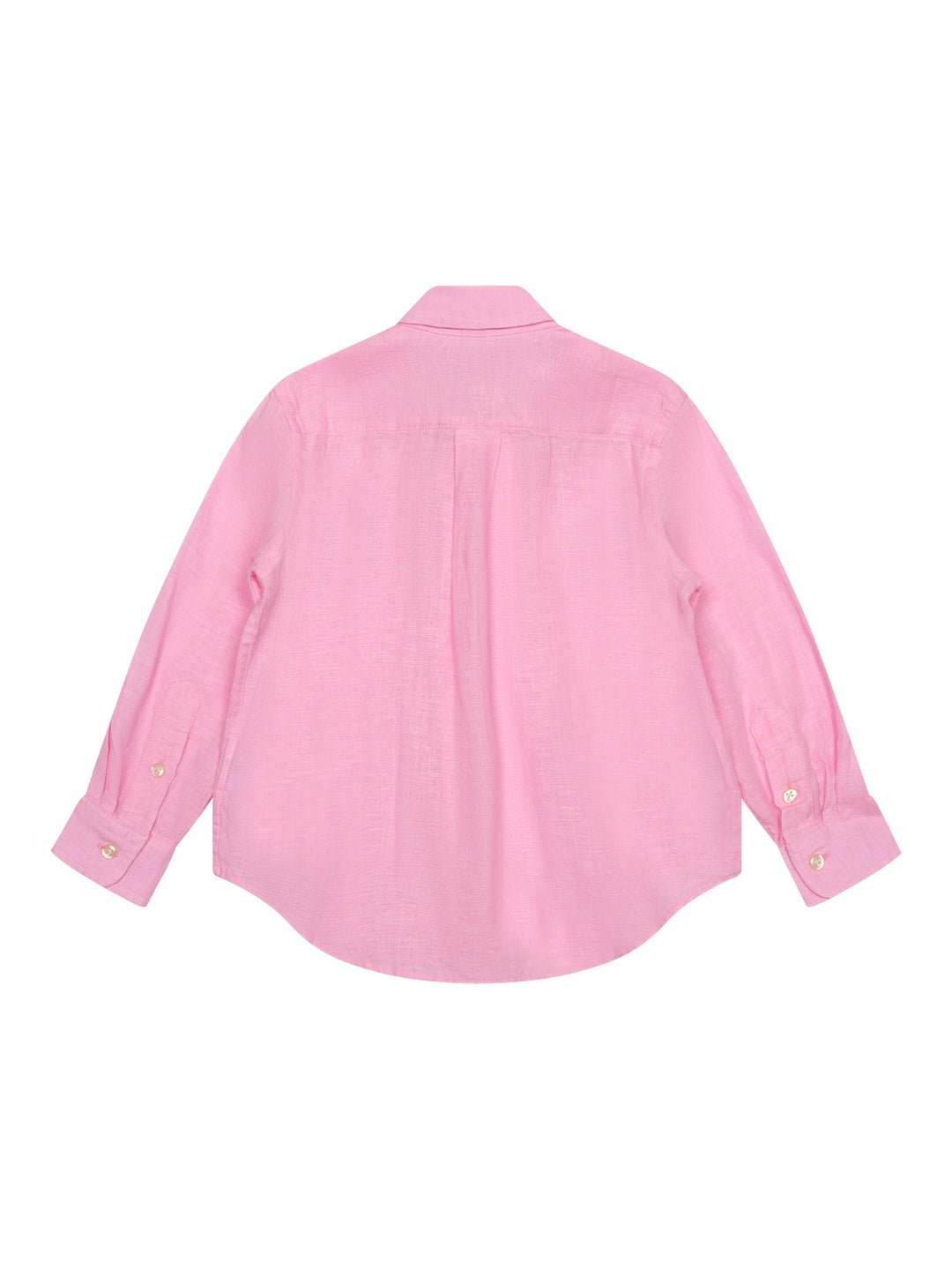 Button-Down-Hemd aus Leinen - Rosa