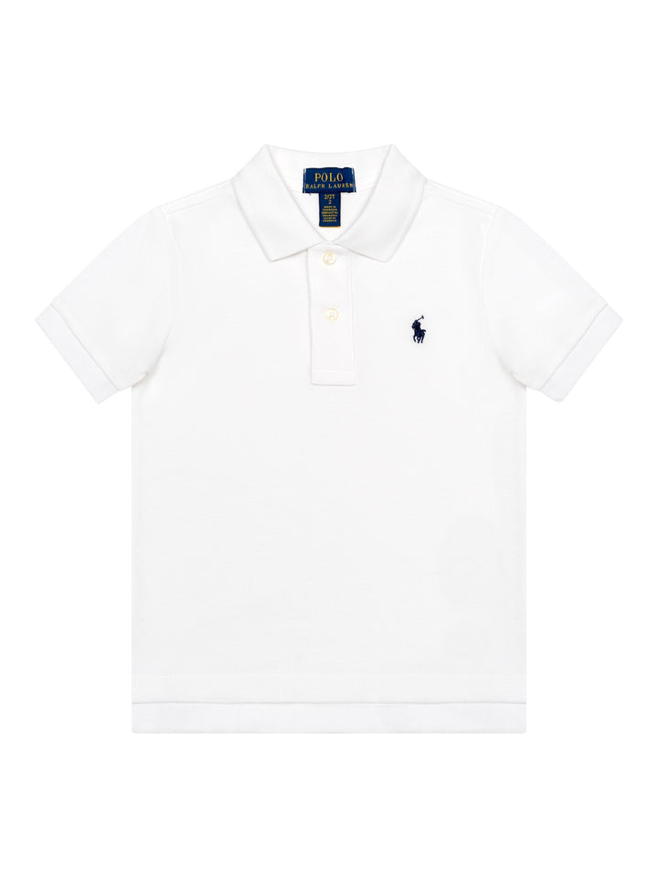 Poloshirt mit Big Pony - Weiß