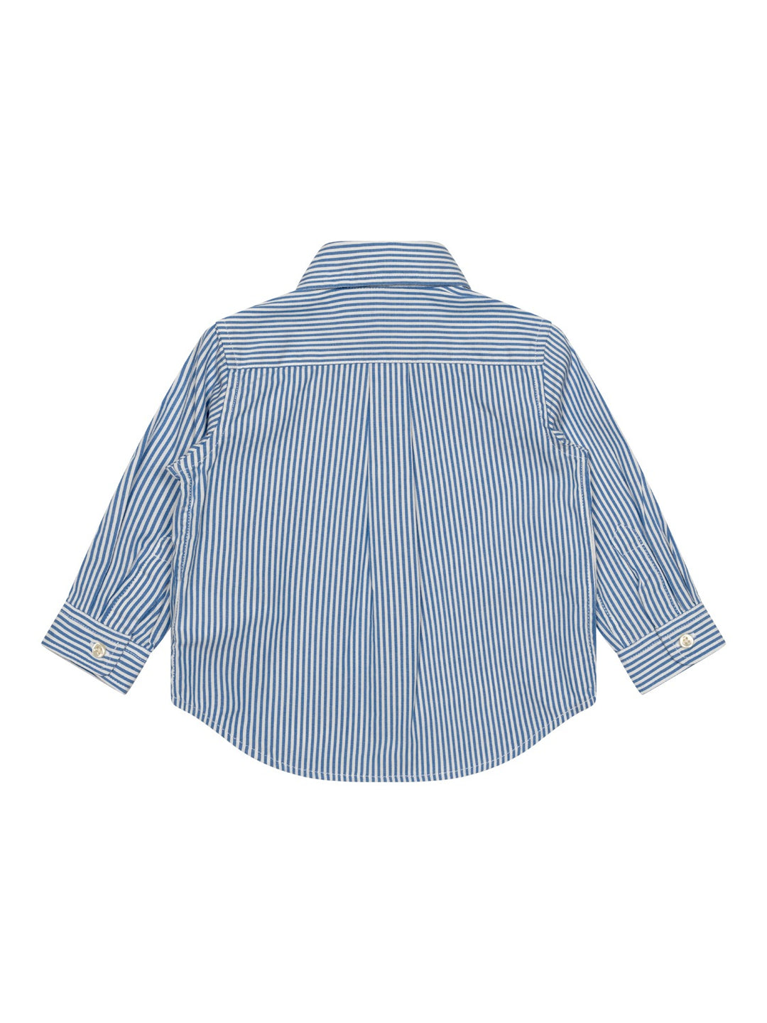 Gestreiftes Button-Down-Hemd - Blau/Weiß