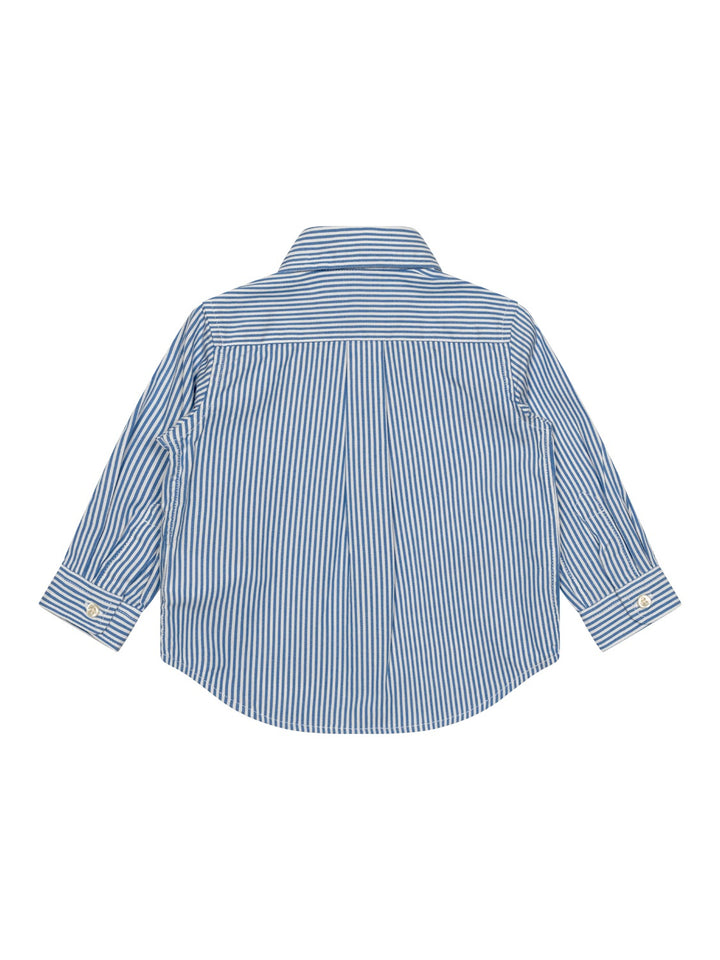 Gestreiftes Button-Down-Hemd - Blau/Weiß