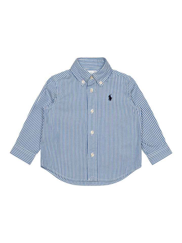 Gestreiftes Button-Down-Hemd - Blau/Weiß